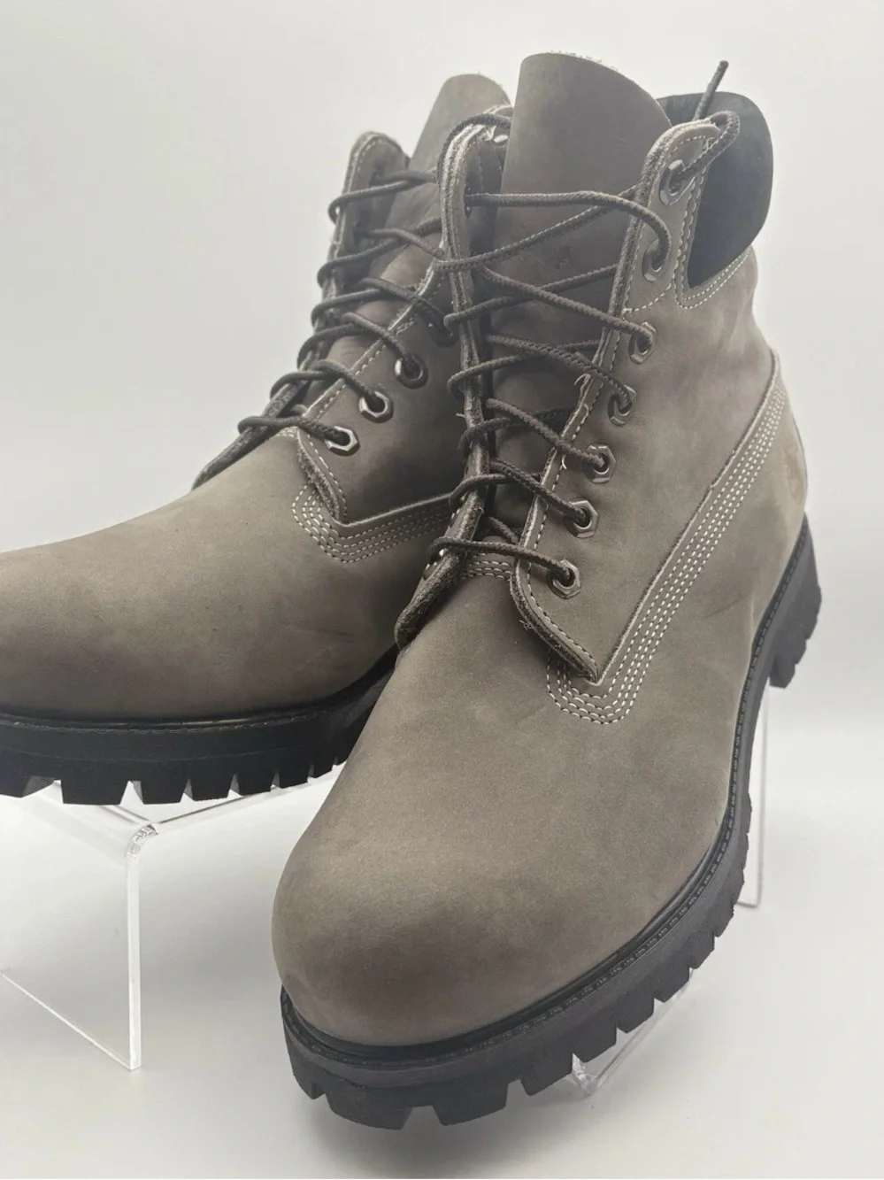 Timberland Men's Taupe Nubuck Lace-Up Work Boots